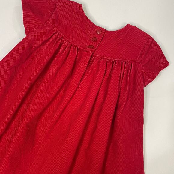 Ralph Lauren Smocked‎ Cotton Red Corduroy Shift Dress Size 12Months - Picture 8 of 9